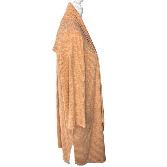 B Collection By Bobeau Women's Orange Ellen Waterfall Ribbed Cardigan Sweater‎ M - Picture 3 of 15